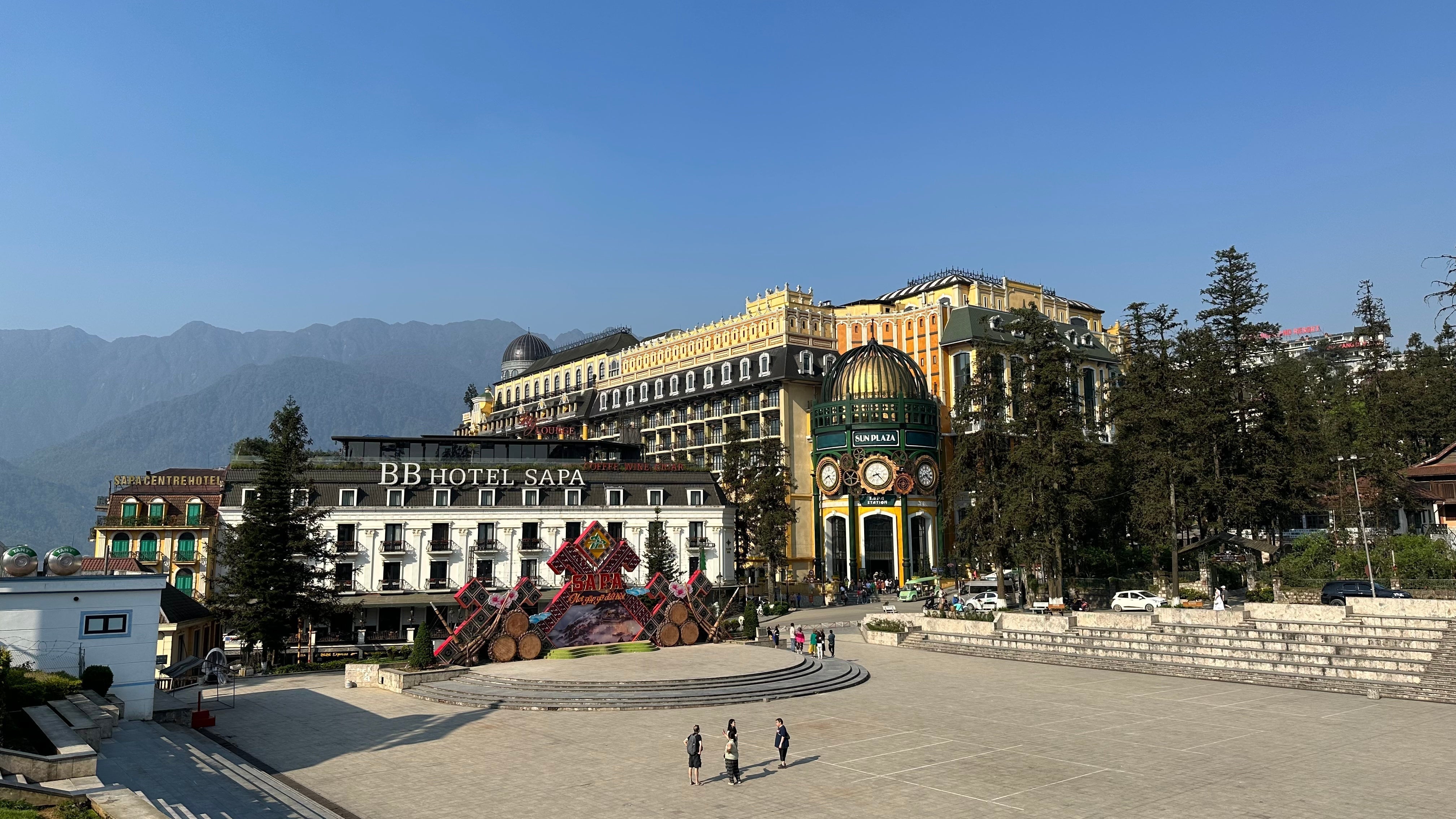 越南沙壩保留法式風情的建築，是避暑勝地