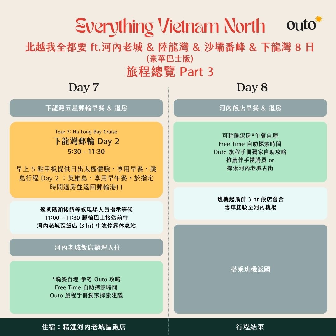 北越山海經典 ft. 河內老城 & 沙壩番西邦峰玻璃橋 & 下龍灣 8 日 - 含稅簽網卡 豪華火車版 Classics in Vietnam North ft. Sapa & Ha Long Bay 8 Days (VIP Train)