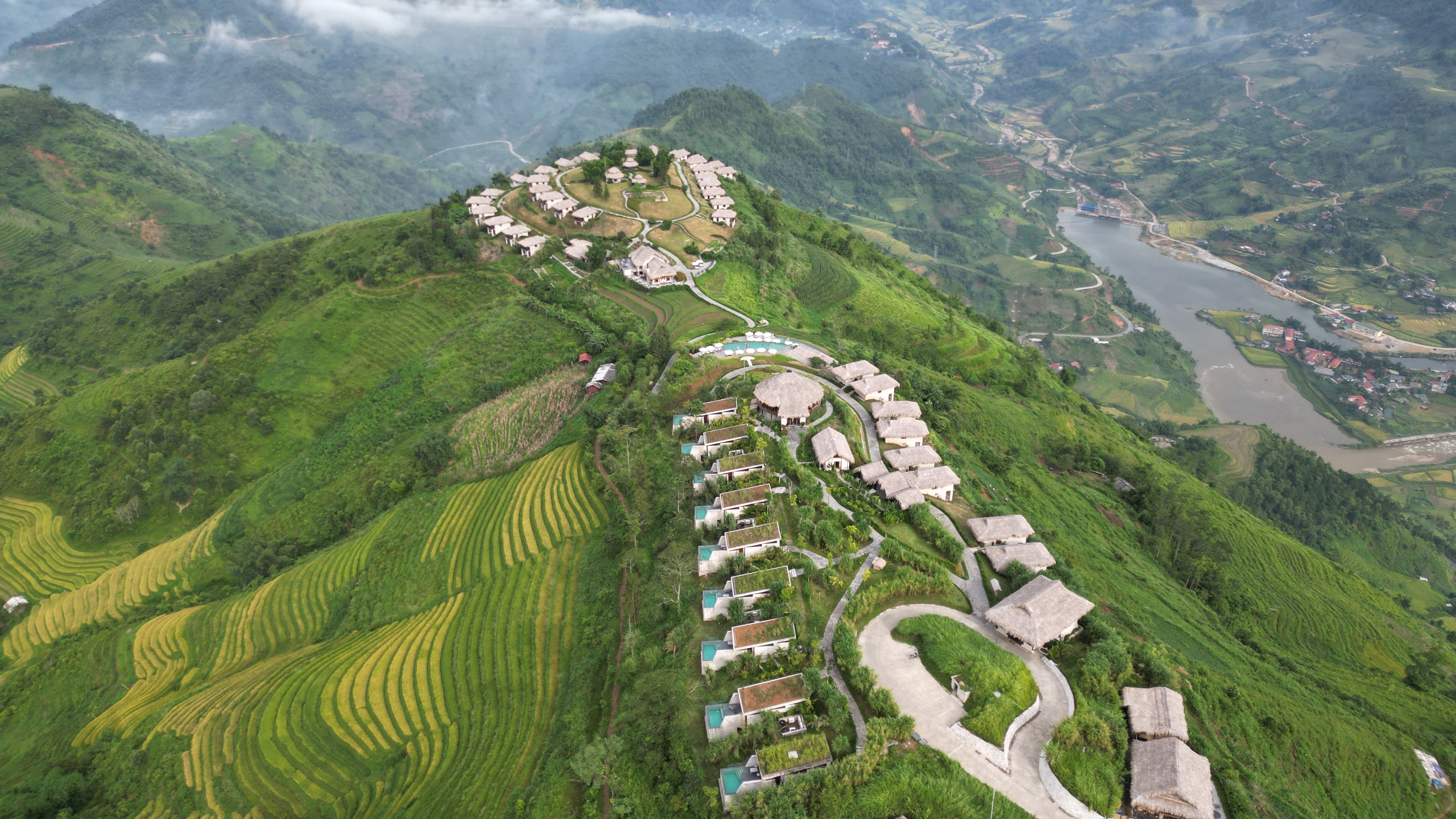 薩巴 Lao Chai 與 Ta Van 村高空景觀