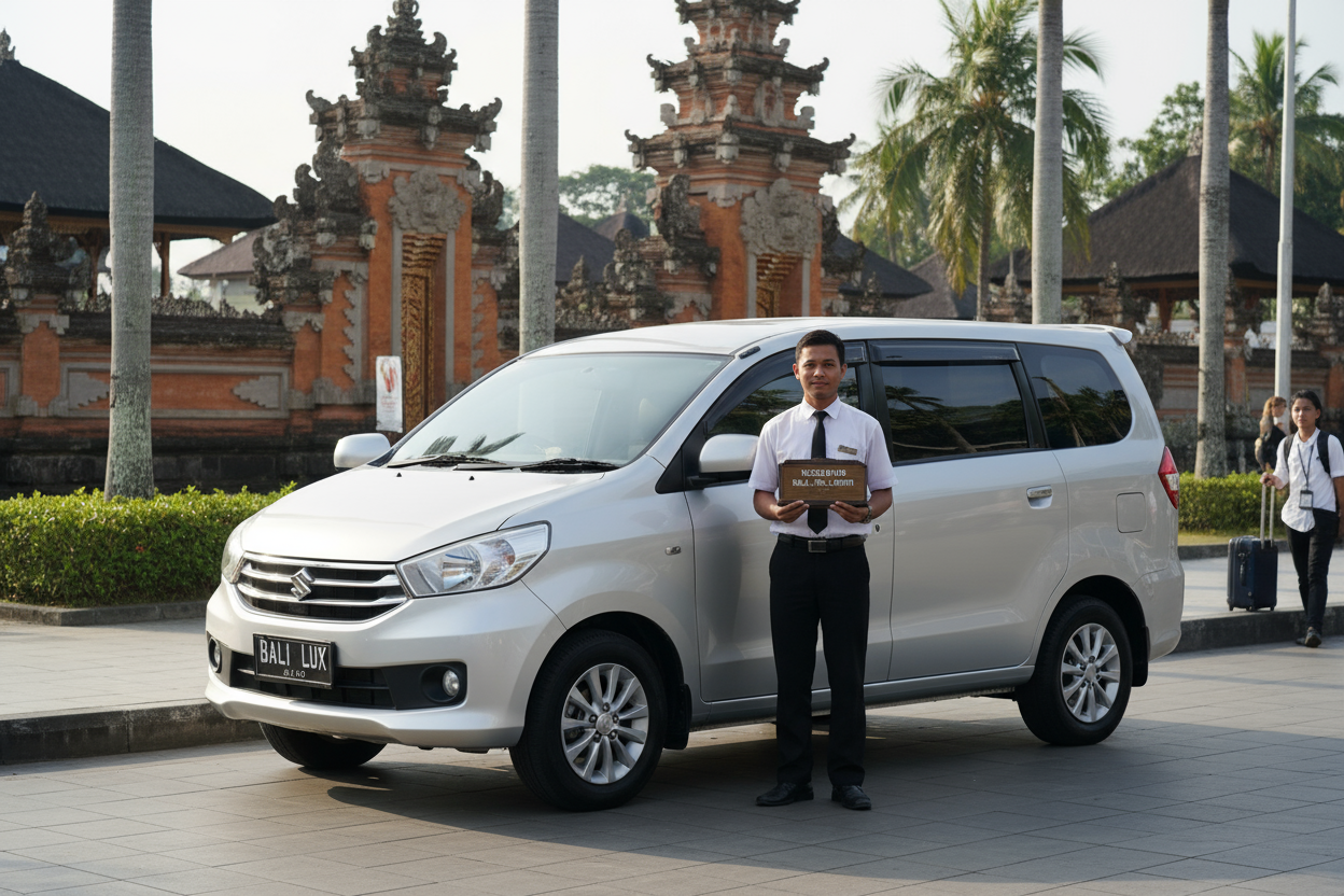 Bali Airport private car shuttle with APV brand 